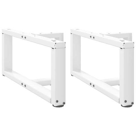 ZNTS Coffee Table Legs T-Shaped 2 pcs White 70x25x cm Steel 4013017