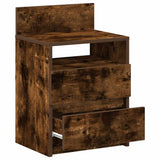 Bedside Cabinets 2 pcs with 2 Drawers Smoked Oak 40x33x60 cm 858569