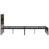 Bed Frame without Mattress Brown Oak 140x190 cm Engineered Wood 4017308