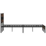 ZNTS Bed Frame without Mattress Brown Oak 160x200 cm Engineered Wood 4017311