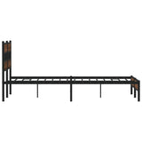 ZNTS Bed Frame without Mattress Brown Oak 160x200 cm Engineered Wood 4017311