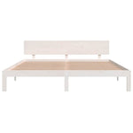 Bed Frame without Mattress White 180x200cm Super King Size 810511