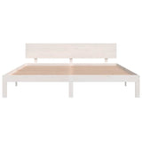 Bed Frame without Mattress White 180x200cm Super King Size 810511