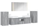 Bathroom Furniture Set 6 pcs Grey Sonoma 3407172