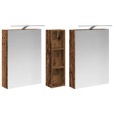 Bathroom Cabinet Set 3 pcs 120 x 14.5 x 70 cm Engineered wood 3403758