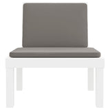 6 Piece Garden Lounge Set with Cushions White PP 3190451