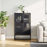Highboard Black 68x39x111.5 cm Steel 853362