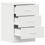 Bedside Cabinet White 38x35x56 cm Engineered Wood 800450