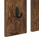 Wall-Mounted Coat Rack with Shelf Smoked oak 84 x 10 x 80 cm 874495
