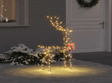 3D Reindeer 140 LEDs Warm white 70 x 41 x 128 cm Rattan 42019057