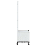 Garden Planter with Trellis&Wheels White 40 x 40 x 146 cm PP 3422923