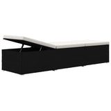 Sun Lounger Black, Cream White 317111