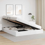 Storage Bed with Mattress Pure White 160 x 200 cm Faux leather 3369954