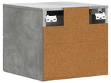 Wall-Mounted Bedside Cabinet with Drawer 2 pcs Concrete Grey 898982
