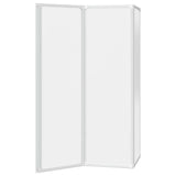 Bath Screen Folding Frosted 132 x 140 cm Aluminium & PP Panel 42023505