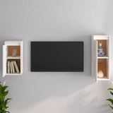 TV Cabinets 2 pcs White Solid Wood Pine 3100155
