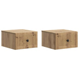 Wall-Mounted Bedside Cabinet 2 pcs Artisan Oak Engineered Wood 897934