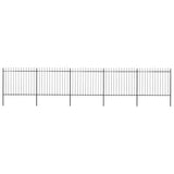 Garden Fence Steel Sturdy Rectangular Modern 277633