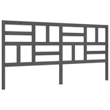 Bed Frame without Mattress Grey 200x200 cm Solid Wood 3194918