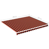Replacement Fabric for Awning Orange and Brown 4x3.5 m 311958