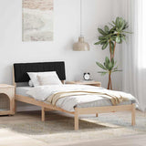 Bed frame Brown and black 90 x 190 cm Solid pine wood 878716