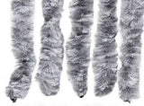 Fly Curtain White and Grey 100x230 cm Chenille 377376