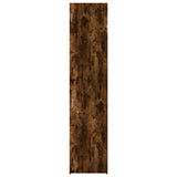 Slim Storage Cabinet Smoked Oak 50x42.5x225 cm Engineered Wood 3281305