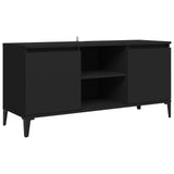 TV Cabinet with Metal Legs Black 103.5x35x50 cm 805969