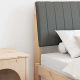 Upholstered Headboard Dark Grey 90 cm Solid Pine Wood 879415