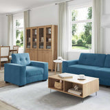 Sofa 3 pcs Blue Velvet 3324648