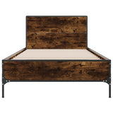 Bed Frame without Mattress Smoked Oak 100x200 cm 845524