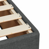 Box Spring Bed with Mattress Dark Grey 120x190 cm Fabric 3285842