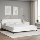 Bed Frame "Dover" White 183x213 cm Faux Leather 373309