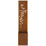 Garden Privacy Screen Rusty 32 x 32 x 150 cm Weathering steel 876412