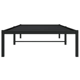 Metal Bed Frame without Mattress Black 90x190cm 373647