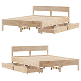 Bed Frame without Mattress 140x200 cm Solid Wood Pine 3301749