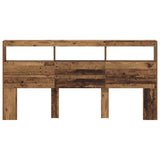 Headboard with Shelf Old Wood 200 x 17 x 102 cm Engineered Wood 886253