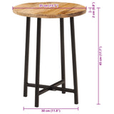 Coffee Table 35x35x45 cm Solid Wood Mango and Iron 371970