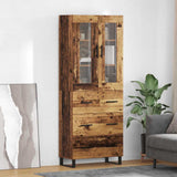 Highboard with Drawer 2 pcs Old Wood Engineered Wood 3415769