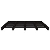 Pallet Bed without Mattress Black Double Solid Wood 821436