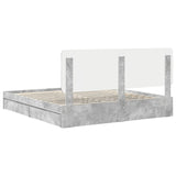 Storage Bed Concrete Grey 180 x 200 cm Engineered Wood 3412661
