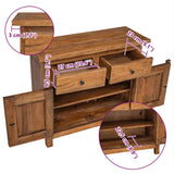 Sideboard Solid Mahogany Wood 75x30x65 cm 244490