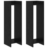 Plant Stand 2 pcs Black Oak 30 x 30 x 100 cm Engineered Wood 899565