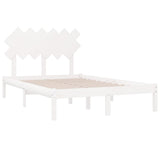 Bed Frame without Mattress White 120x200 cm Solid Wood 3104864