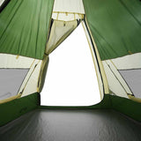 Camping Tent Tipi 7-Person Green Waterproof 94427