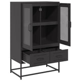 Highboard Black 68x39x111.5 cm Steel 853362