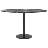 Table Top Black 70x0.8 cm Tempered Glass with Marble Design 322265