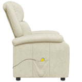 Massage Chair Cream White Faux Leather 340163