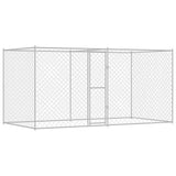 Dog Cage Silver 400 x 200 x 200 cm Galvanised Steel 3368309