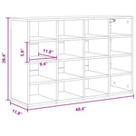 Shoe Cabinet Sonoma oak 103 x 30 x 67 cm Engineered wood 808732